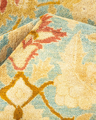 Contemporary Eclectic Light Blue Wool Area Rug 8' 4" x 10' 1" - Solo Rugs