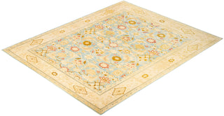 Contemporary Eclectic Light Blue Wool Area Rug 8' 4" x 10' 1" - Solo Rugs
