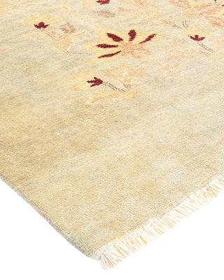 Contemporary Eclectic Light Blue Wool Area Rug 5' 10" x 9' 1" - Solo Rugs