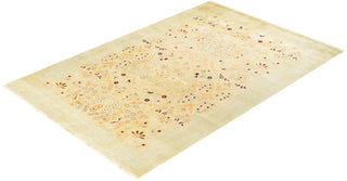 Contemporary Eclectic Light Blue Wool Area Rug 5' 10" x 9' 1" - Solo Rugs
