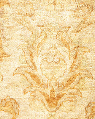 Contemporary Eclectic Ivory Wool Area Rug 6' 2" x 9' 3" - Solo Rugs