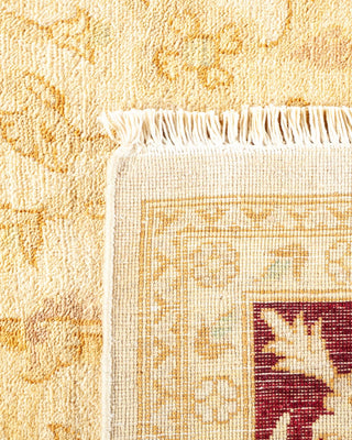 Contemporary Eclectic Ivory Wool Area Rug 6' 2" x 9' 3" - Solo Rugs