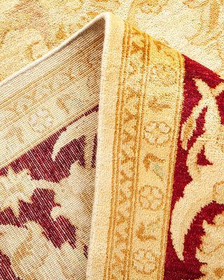 Contemporary Eclectic Ivory Wool Area Rug 6' 2" x 9' 3" - Solo Rugs
