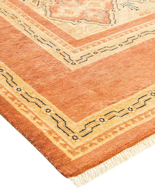 Contemporary Eclectic Brown Wool Area Rug 6' 0" x 8' 10" - Solo Rugs