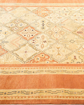 Contemporary Eclectic Brown Wool Area Rug 6' 0" x 8' 10" - Solo Rugs