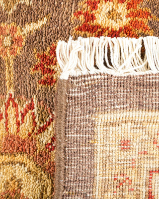 Contemporary Eclectic Brown Wool Area Rug 6' 1" x 9' 6" - Solo Rugs