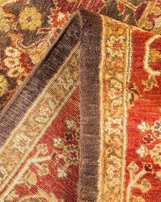 Contemporary Eclectic Brown Wool Area Rug 6' 1" x 9' 6" - Solo Rugs