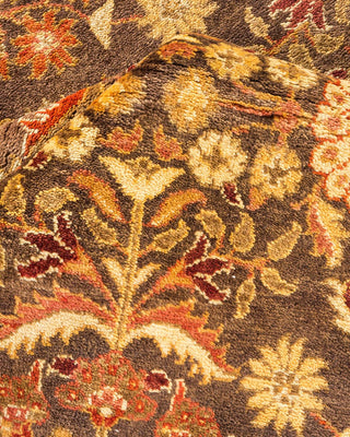 Contemporary Eclectic Brown Wool Area Rug 6' 1" x 9' 6" - Solo Rugs