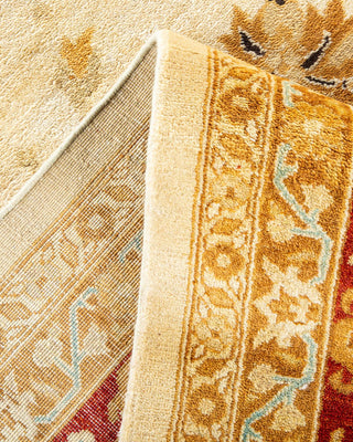 Contemporary Eclectic Ivory Wool Area Rug 9' 2" x 12' 5" - Solo Rugs