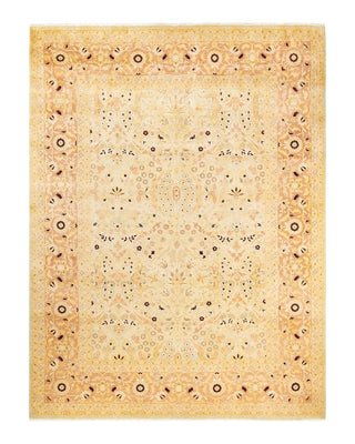 Contemporary Eclectic Light Blue Wool Area Rug 9' 0" x 12' 0" - Solo Rugs