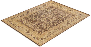Contemporary Eclectic Brown Wool Area Rug 8' 2" x 10' 4" - Solo Rugs