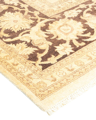 Contemporary Eclectic Ivory Wool Area Rug 8' 0" x 10' 4" - Solo Rugs