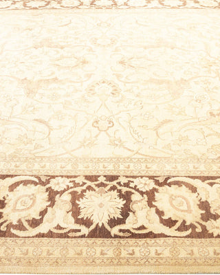 Contemporary Eclectic Ivory Wool Area Rug 8' 0" x 10' 4" - Solo Rugs