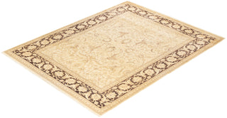 Contemporary Eclectic Ivory Wool Area Rug 8' 0" x 10' 4" - Solo Rugs