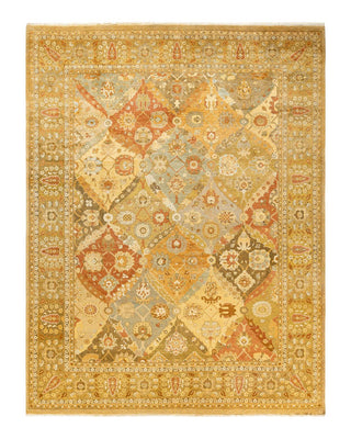 Contemporary Eclectic Yellow Wool Area Rug 8' 1" x 10' 6" - Solo Rugs