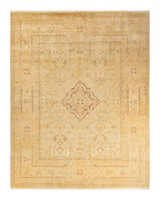 Contemporary Eclectic Ivory Wool Area Rug 8' 1" x 10' 2" - Solo Rugs