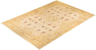 Traditional Mogul Ivory Wool Area Rug 12' 2" x 17' 4" - Solo Rugs