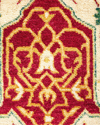 Traditional Mogul Ivory Wool Area Rug 8' 3" x 10' 3" - Solo Rugs