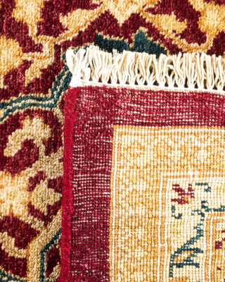 Traditional Mogul Red Wool Area Rug 6' 1" x 8' 5" - Solo Rugs