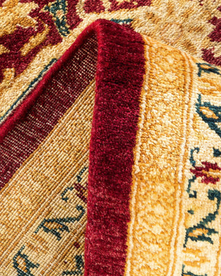 Traditional Mogul Red Wool Area Rug 6' 1" x 8' 5" - Solo Rugs