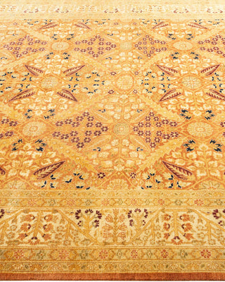 Traditional Mogul Brown Wool Area Rug 6' 1" x 9' 0" - Solo Rugs