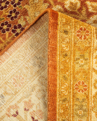 Traditional Mogul Brown Wool Area Rug 6' 1" x 9' 0" - Solo Rugs