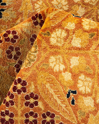 Traditional Mogul Brown Wool Area Rug 6' 1" x 9' 0" - Solo Rugs