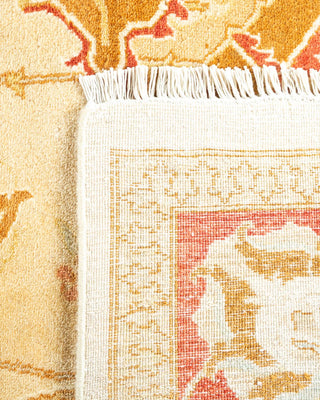 Traditional Mogul Ivory Wool Area Rug 6' 2" x 9' 0" - Solo Rugs