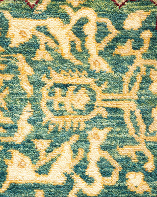 Traditional Mogul Ivory Wool Area Rug 6' 1" x 9' 4" - Solo Rugs