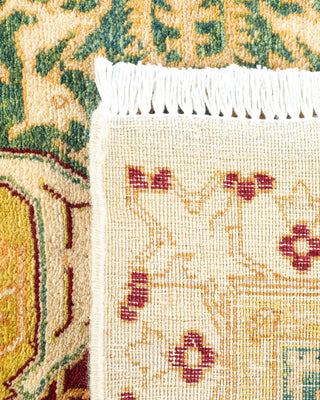 Traditional Mogul Ivory Wool Area Rug 6' 1" x 9' 4" - Solo Rugs