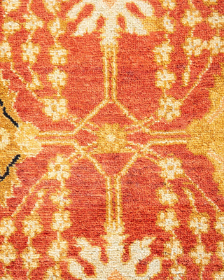 Traditional Mogul Orange Wool Area Rug 5' 1" x 8' 3" - Solo Rugs
