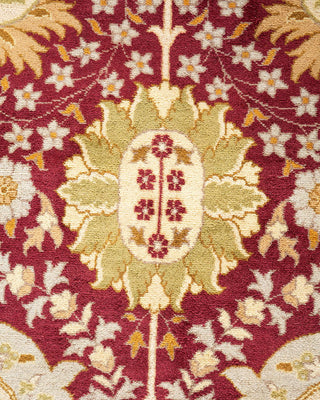 Traditional Mogul Orange Wool Area Rug 8' 10" x 12' 2" - Solo Rugs