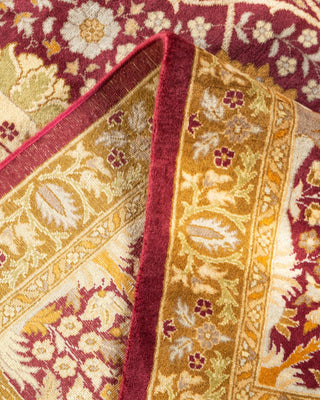 Traditional Mogul Orange Wool Area Rug 8' 10" x 12' 2" - Solo Rugs