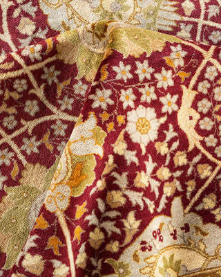 Traditional Mogul Orange Wool Area Rug 8' 10" x 12' 2" - Solo Rugs