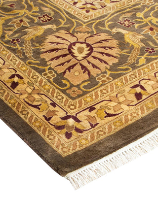 Traditional Mogul Brown Wool Area Rug 9' 0" x 12' 2" - Solo Rugs