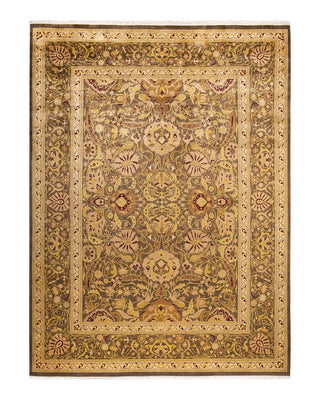 Traditional Mogul Brown Wool Area Rug 9' 0" x 12' 2" - Solo Rugs