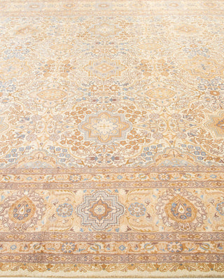 Traditional Mogul Ivory Wool Area Rug 8' 1" x 10' 2" - Solo Rugs