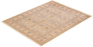 Traditional Mogul Ivory Wool Area Rug 8' 1" x 10' 2" - Solo Rugs
