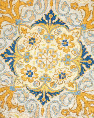 Traditional Mogul Ivory Wool Area Rug 8' 2" x 10' 2" - Solo Rugs