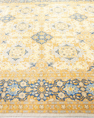 Traditional Mogul Ivory Wool Area Rug 8' 2" x 10' 2" - Solo Rugs