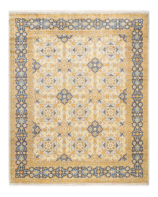 Traditional Mogul Ivory Wool Area Rug 8' 2" x 10' 2" - Solo Rugs