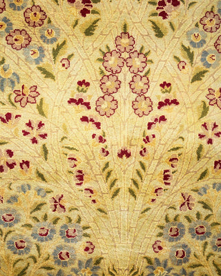 Traditional Mogul Yellow Wool Area Rug 8' 1" x 10' 4" - Solo Rugs