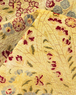 Traditional Mogul Yellow Wool Area Rug 8' 1" x 10' 4" - Solo Rugs