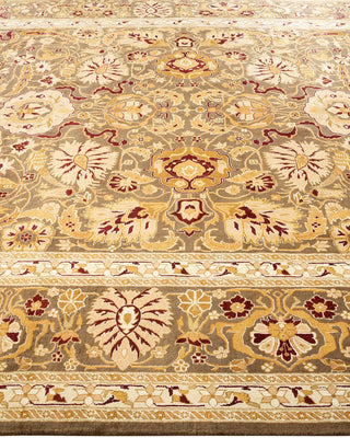 Traditional Mogul Brown Wool Area Rug 7' 9" x 9' 10" - Solo Rugs