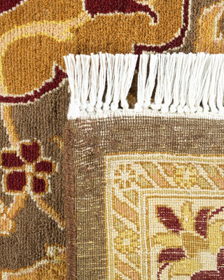 Traditional Mogul Brown Wool Area Rug 7' 9" x 9' 10" - Solo Rugs