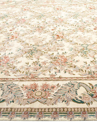 Traditional Mogul Ivory Wool Area Rug 8' 0" x 10' 6" - Solo Rugs