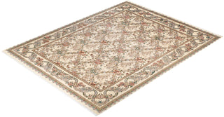 Traditional Mogul Ivory Wool Area Rug 8' 0" x 10' 6" - Solo Rugs
