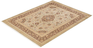 Traditional Mogul Ivory Wool Area Rug 8' 1" x 10' 6" - Solo Rugs