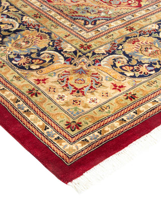 Traditional Mogul Red Wool Area Rug 8' 2" x 10' 2" - Solo Rugs