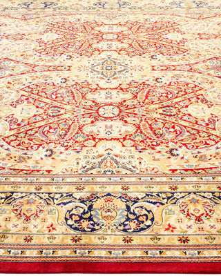 Traditional Mogul Red Wool Area Rug 8' 2" x 10' 2" - Solo Rugs